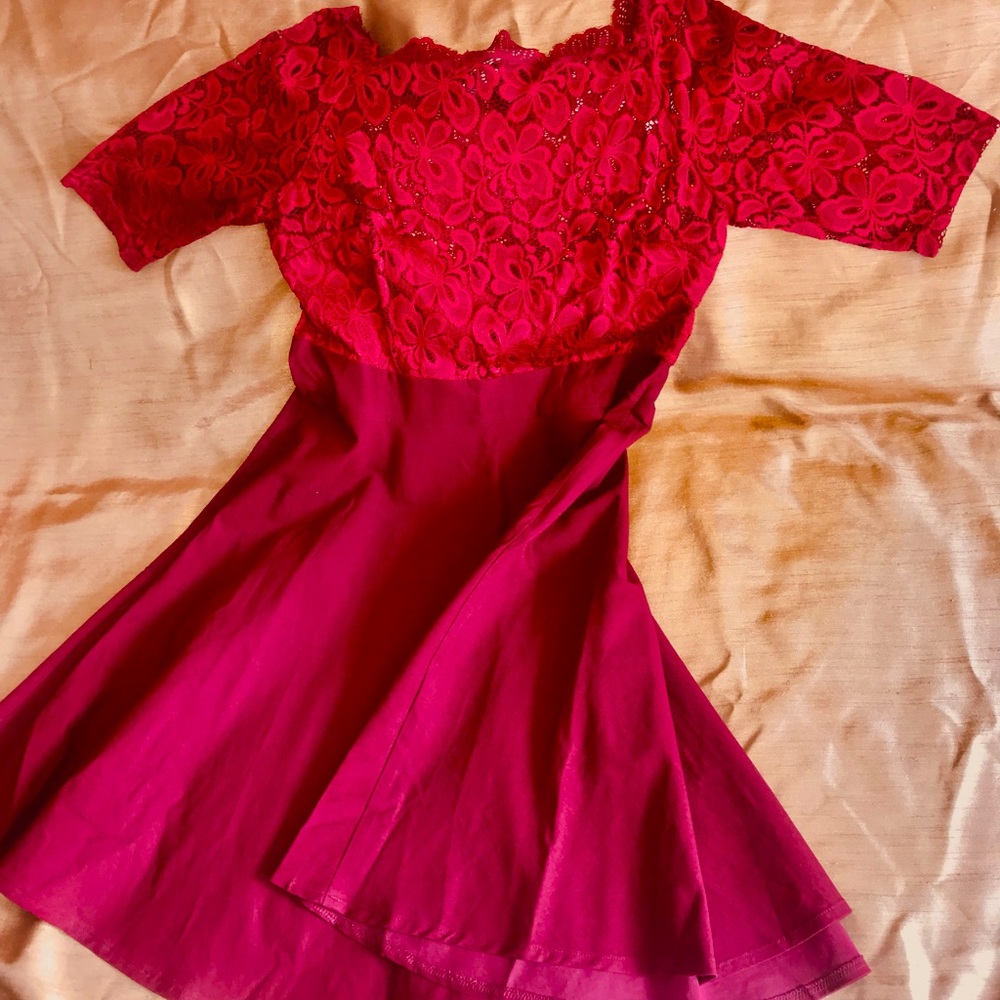 Elegant Lace Top Dress, 2xl